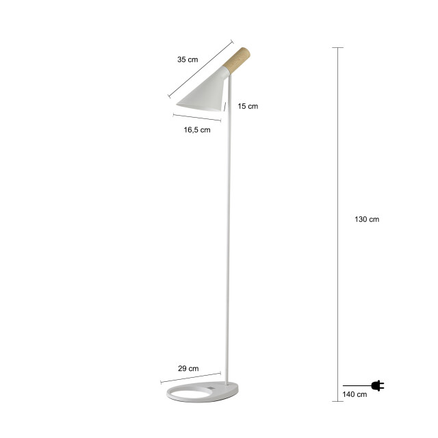 QUVIO Vloerlamp driehoek quv5036l-white 1395164 large