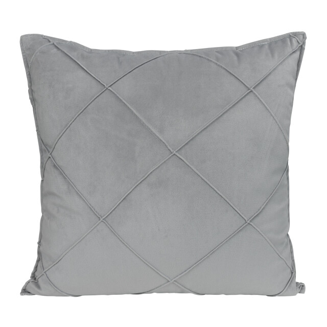 QUVIO Kussenhoes met ruit patroon 50 x 50 cm fluweel - 1849006 large