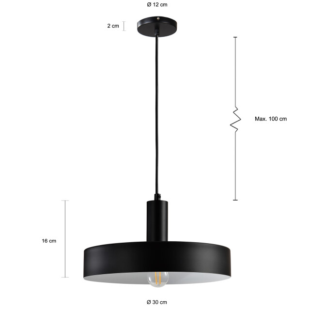 QUVIO Hanglamp aluminium quv5089l-black 1395202 large
