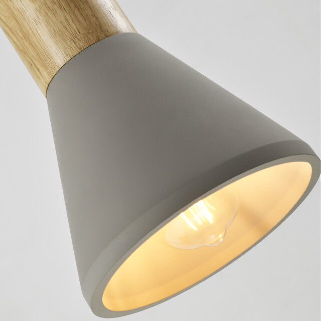 QUVIO Hanglamp langwerpig beton met hout quv5142l-grey 1540312 large