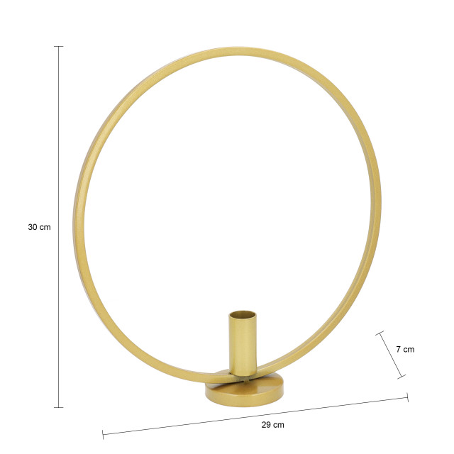 QUVIO Kandelaar rond 29 cm metaal - 2172995 large