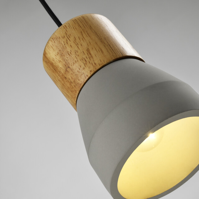 QUVIO Hanglamp langwerpig beton met hout quv5144l-grey 1540314 large