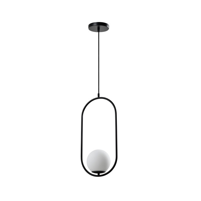 QUVIO Hanglamp glas langwerpig zwart quv5123l-black 1545189 large