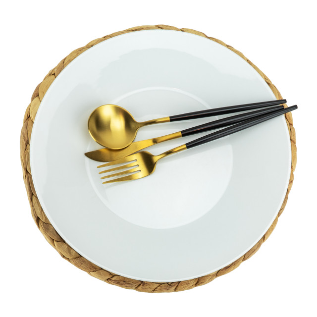 Krumble Placemat geweven rond 30 cm 1991177 large