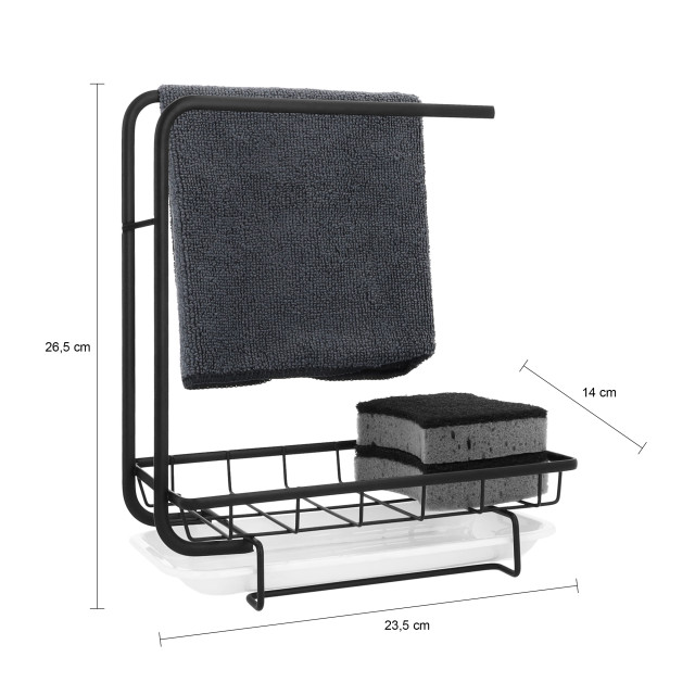QUVIO Krumble aanrecht organizer metaal zwart 2269194 large