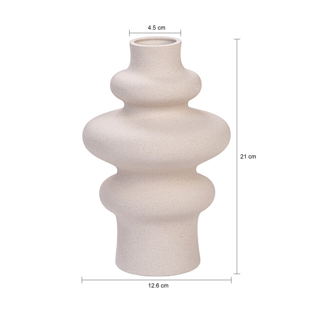 QUVIO Vaas keramisch 21 cm wit 2764604 large