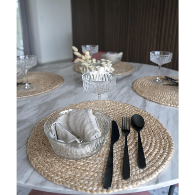 Krumble Ronde placemats – set van 4 – jute – rond ø38 cm naturel 2927090 large