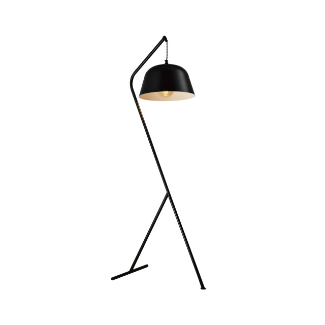 QUVIO Staande lamp metaal ronde lampenkap quv5170l-black 1551109 large