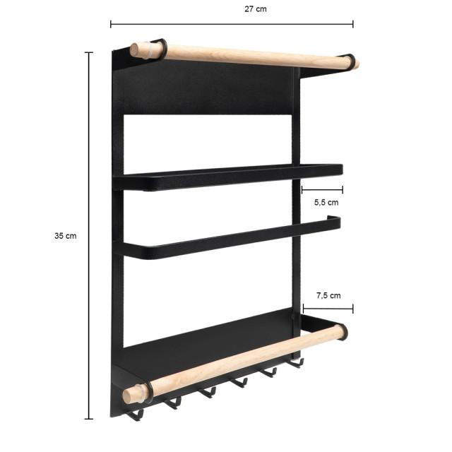 QUVIO Keukenrekje metaal met magneet - 1394964 large