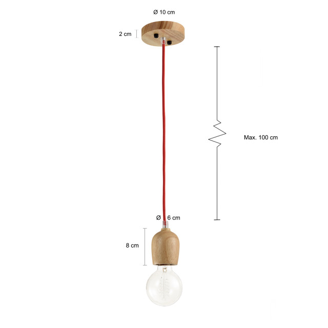 QUVIO Hanglamp hout quv5043l-wood 1395167 large