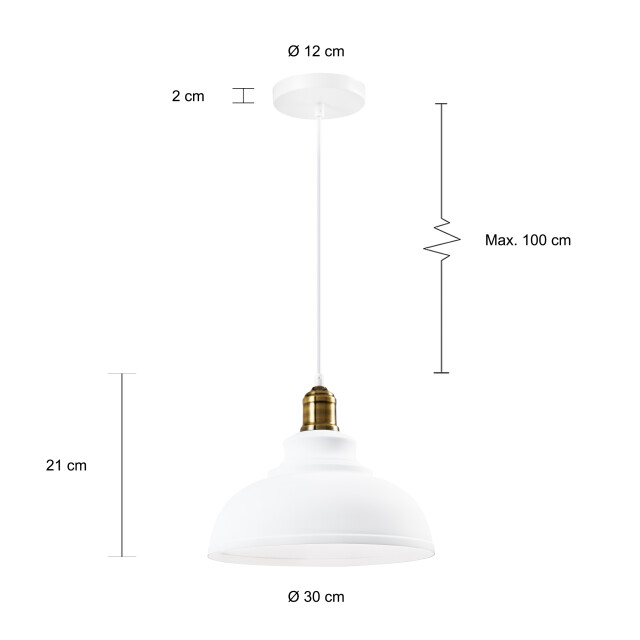 QUVIO Hanglamp rond quv5126l-white 1538510 large