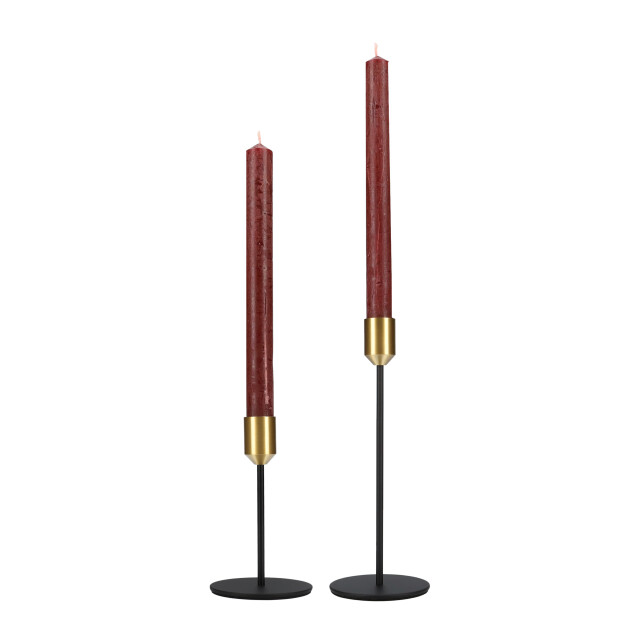 QUVIO Kaarsenstandaard set van 2 (klein en groot) metaal zwart en 2228291 large