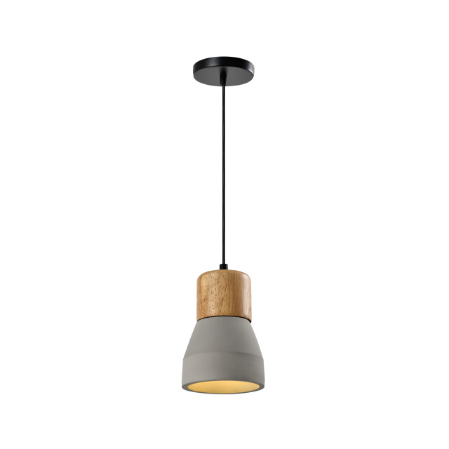 QUVIO Hanglamp langwerpig beton met hout quv5144l-grey 1540314 large