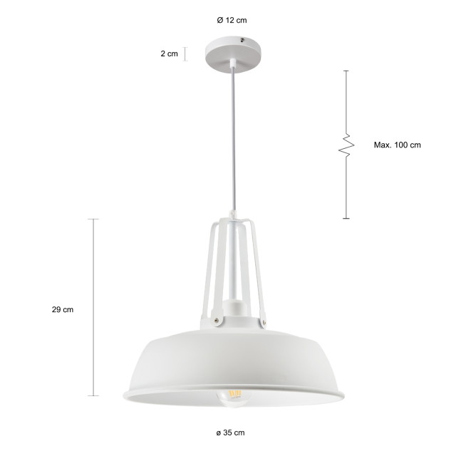 QUVIO Hanglamp rond quv5080l-white 1395250 large