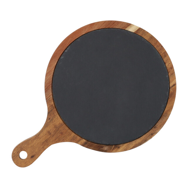 Krumble Serveerplank rond m hout en leisteen 2269244 large