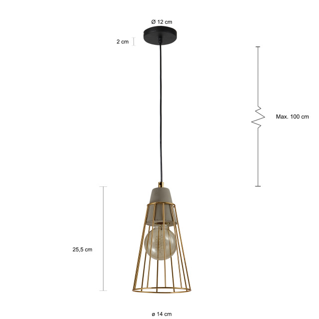 QUVIO Hanglamp langwerpig quv5099l-gold 1395210 large