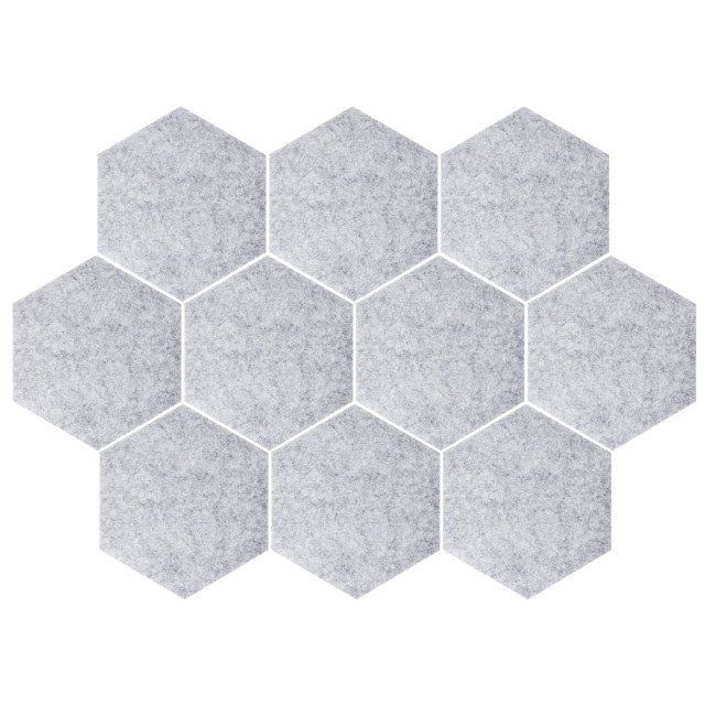 QUVIO Vilten memobord hexagon set van 10 - 1395283 large