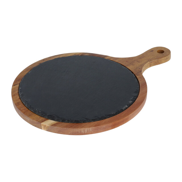 Krumble Serveerplank rond m hout en leisteen 2269244 large