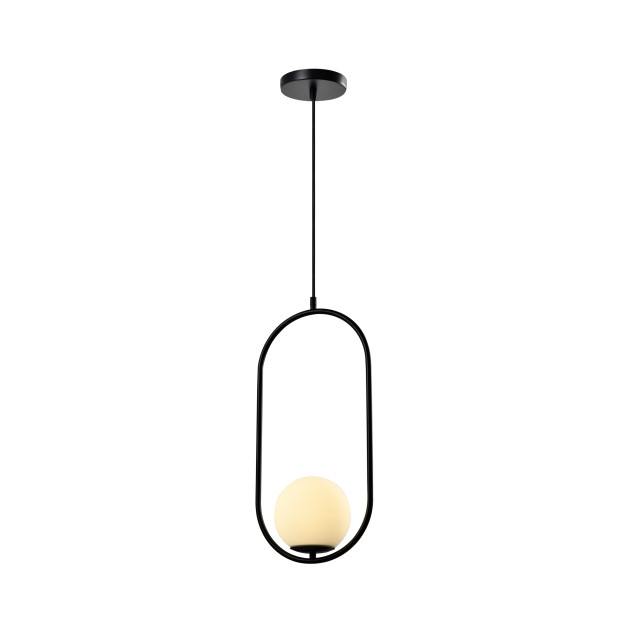 QUVIO Hanglamp glas langwerpig zwart quv5123l-black 1545189 large