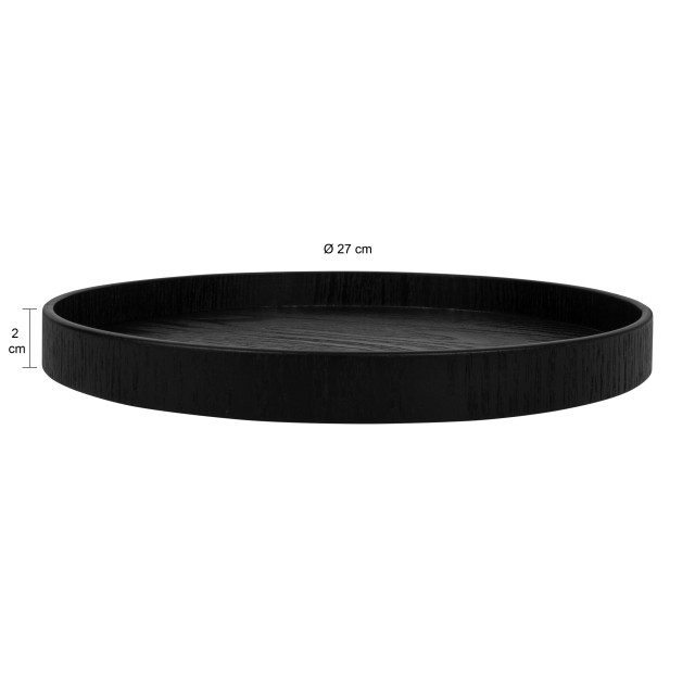 QUVIO Houten dienblad rond - 27 cm 2311013 large