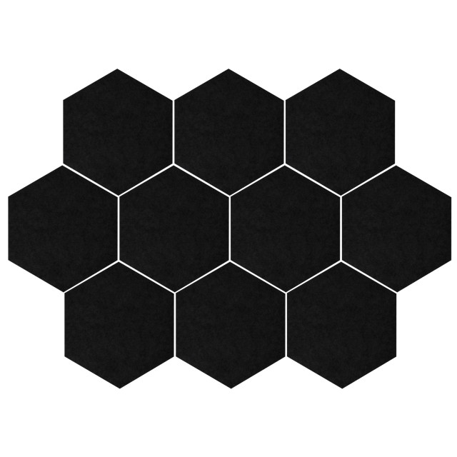 QUVIO Vilten memobord hexagon set van 10 - 1395284 large