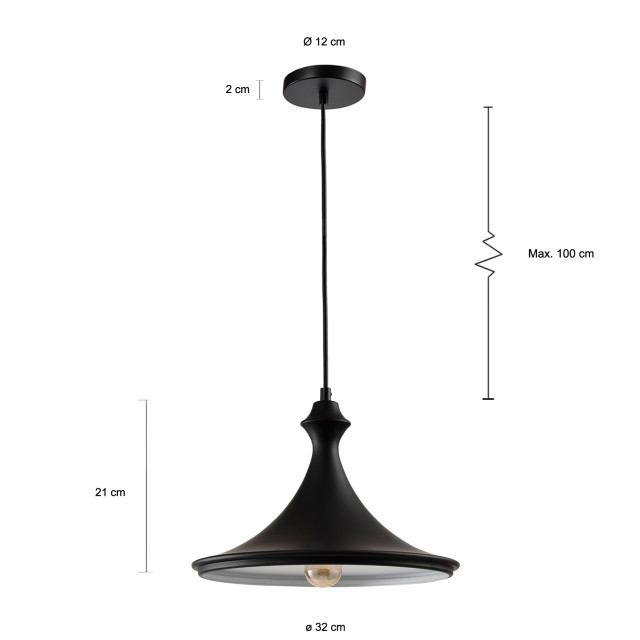 QUVIO Hanglamp rond quv5105l-black 1395234 large