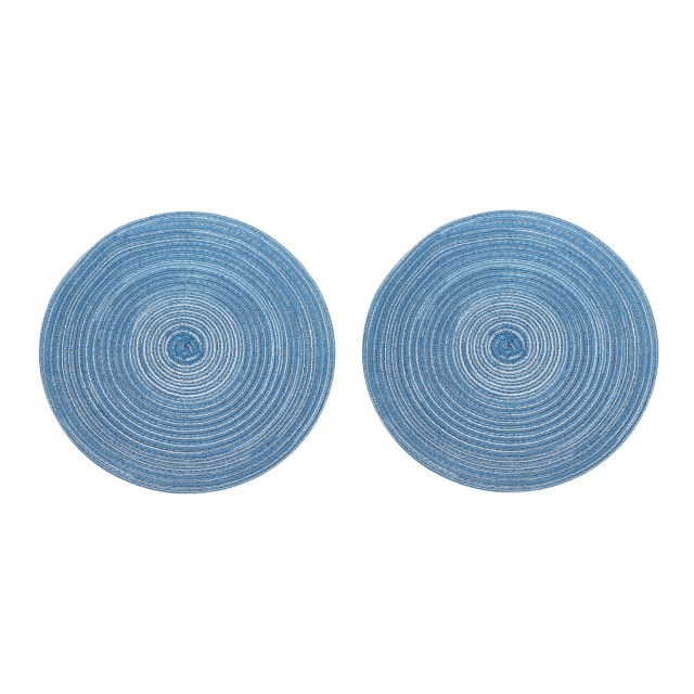 Krumble Placemat rond blauw/ set van 2 2619222 large