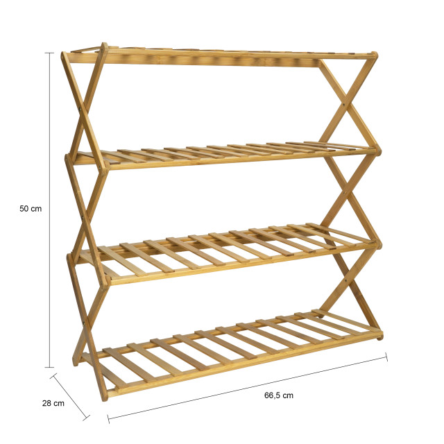 QUVIO Schoenenrek 4 laags bamboe 2026889 large