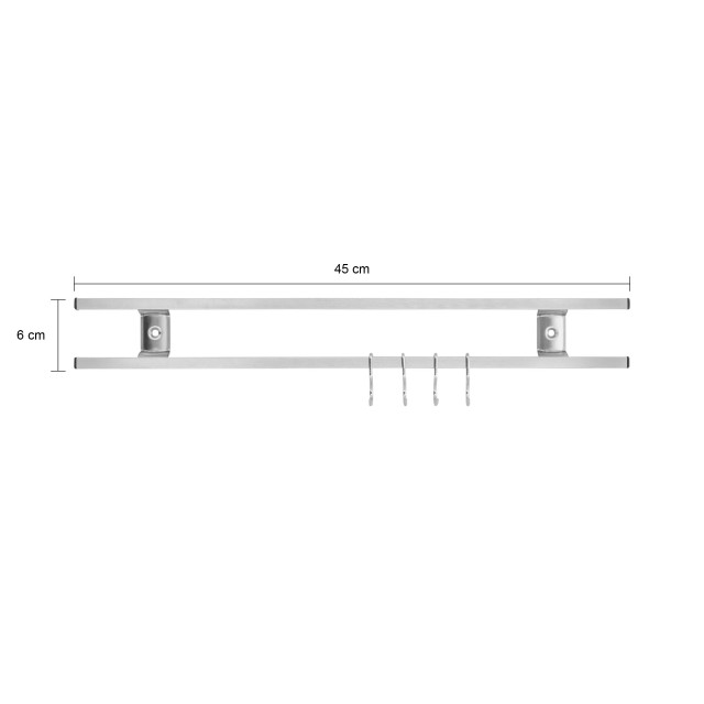 Krumble Messenstrip magneet met haken rvs 2269197 large