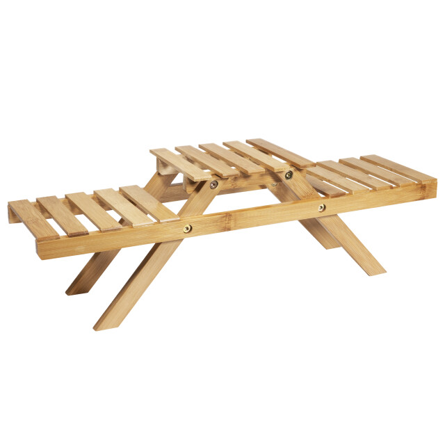 QUVIO Plantenstandaard met 3 planken bamboe 1395398 large