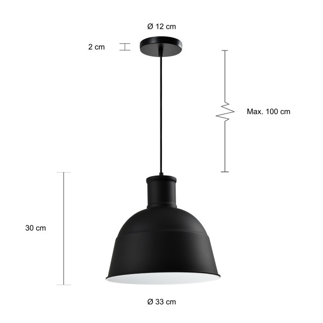 QUVIO Hanglamp rond quv5121l-black 1538363 large