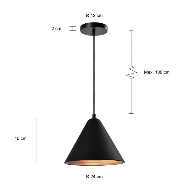 QUVIO Hanglamp rond quv5160l-black 1538519 large