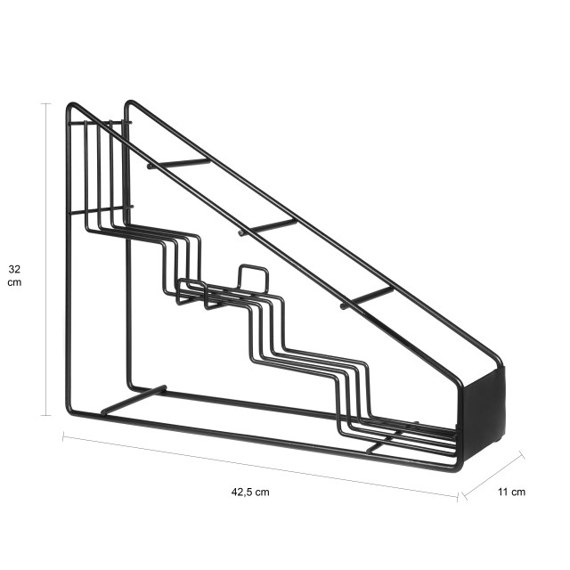 QUVIO Flessenrek metaal met 4 treden - 1395410 large