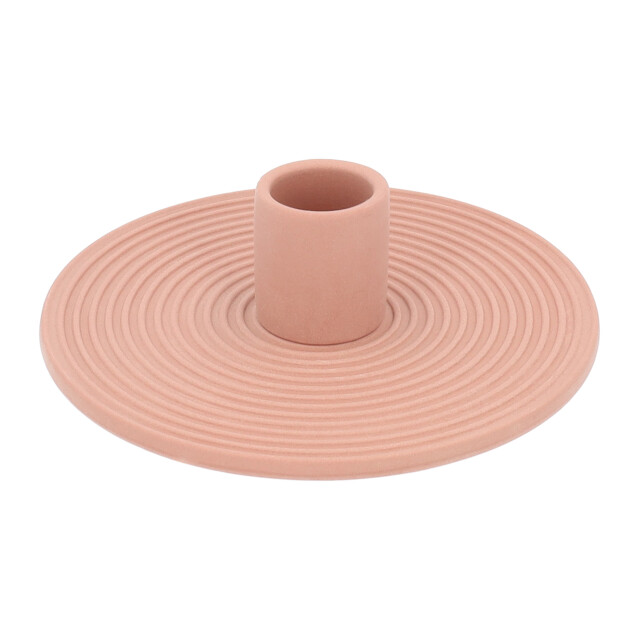QUVIO Kaarsenstandaard rond keramiek terra cotta 2180329 large