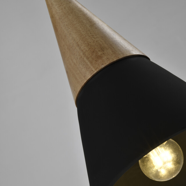QUVIO Hanglamp langwerpig beton met hout quv5141l-black 1540309 large