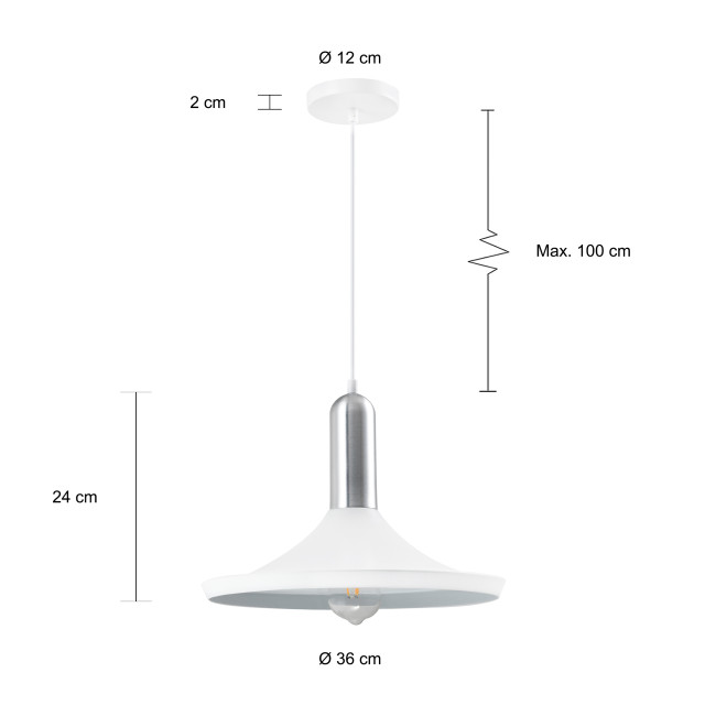 QUVIO Hanglamp rond quv5173l-white 1539437 large