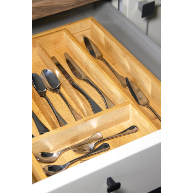 QUVIO Bestekbak organizer hout verstelbaar 1394821 large