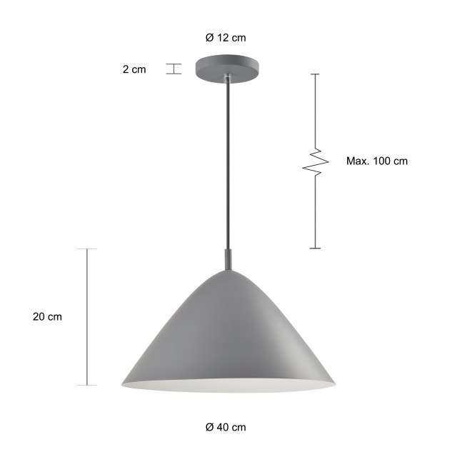 QUVIO Hanglamp rond quv5138l-grey 1540306 large