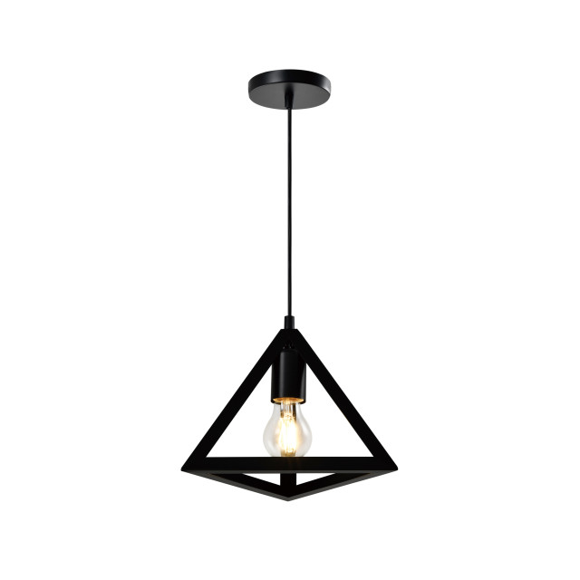 QUVIO Hanglamp met metalen frame driehoek quv5151l-black 1551103 large