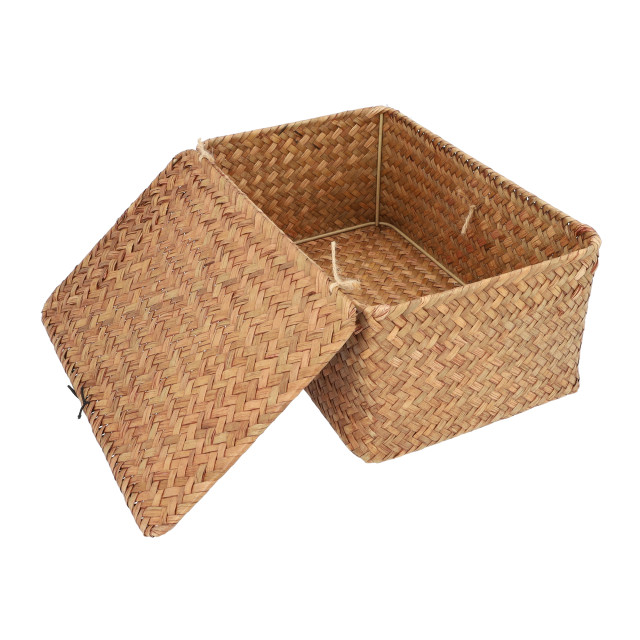 QUVIO Opbergmand 29 x 19 x 12 cm rotan - 2180343 large