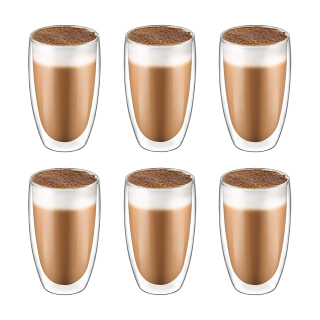 Krumble Latte macchiato glas dubbelwandig 400ml set van 6 1997934 large