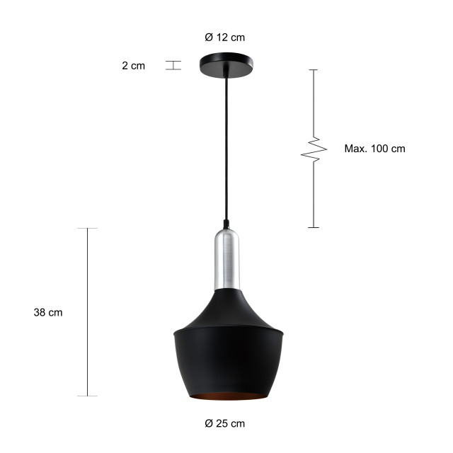 QUVIO Hanglamp rond quv5118l-black 1540296 large