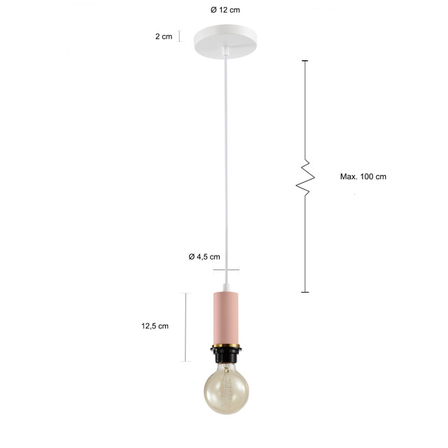 QUVIO Hanglamp met glas quv5091l-champagne 1395216 large