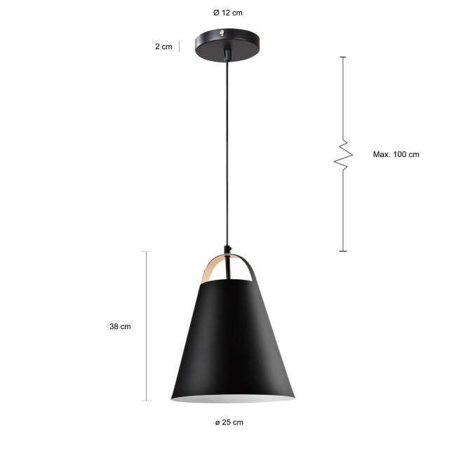 QUVIO Hanglamp langwerpig quv5072l-black 1395211 large