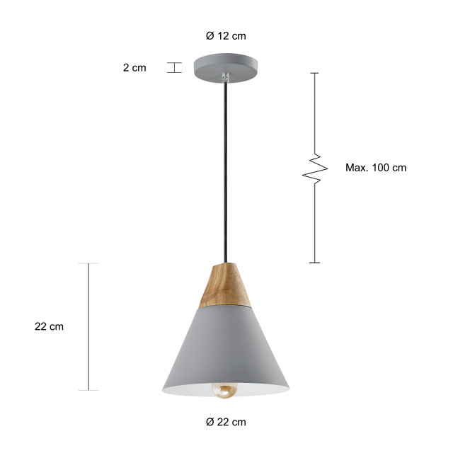 QUVIO Hanglamp langwerpig quv5159l-grey 1551107 large