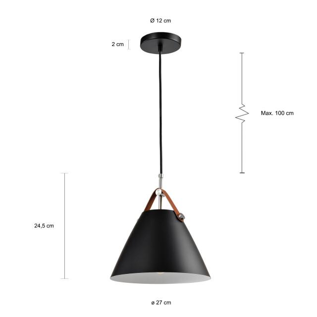 QUVIO Hanglamp rond quv5111l-black 1395223 large