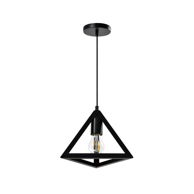 QUVIO Hanglamp met metalen frame driehoek quv5151l-black 1551103 large