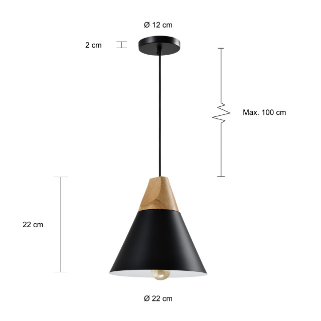 QUVIO Hanglamp langwerpig quv5159l-black 1551105 large