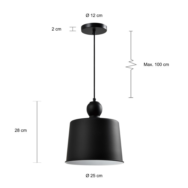 QUVIO Hanglamp rond quv5148l-black 1545197 large