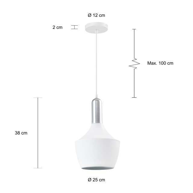 QUVIO Hanglamp rond quv5118l-white 1551085 large